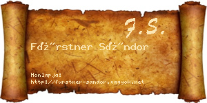 Fürstner Sándor névjegykártya
