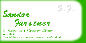 sandor furstner business card