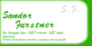 sandor furstner business card